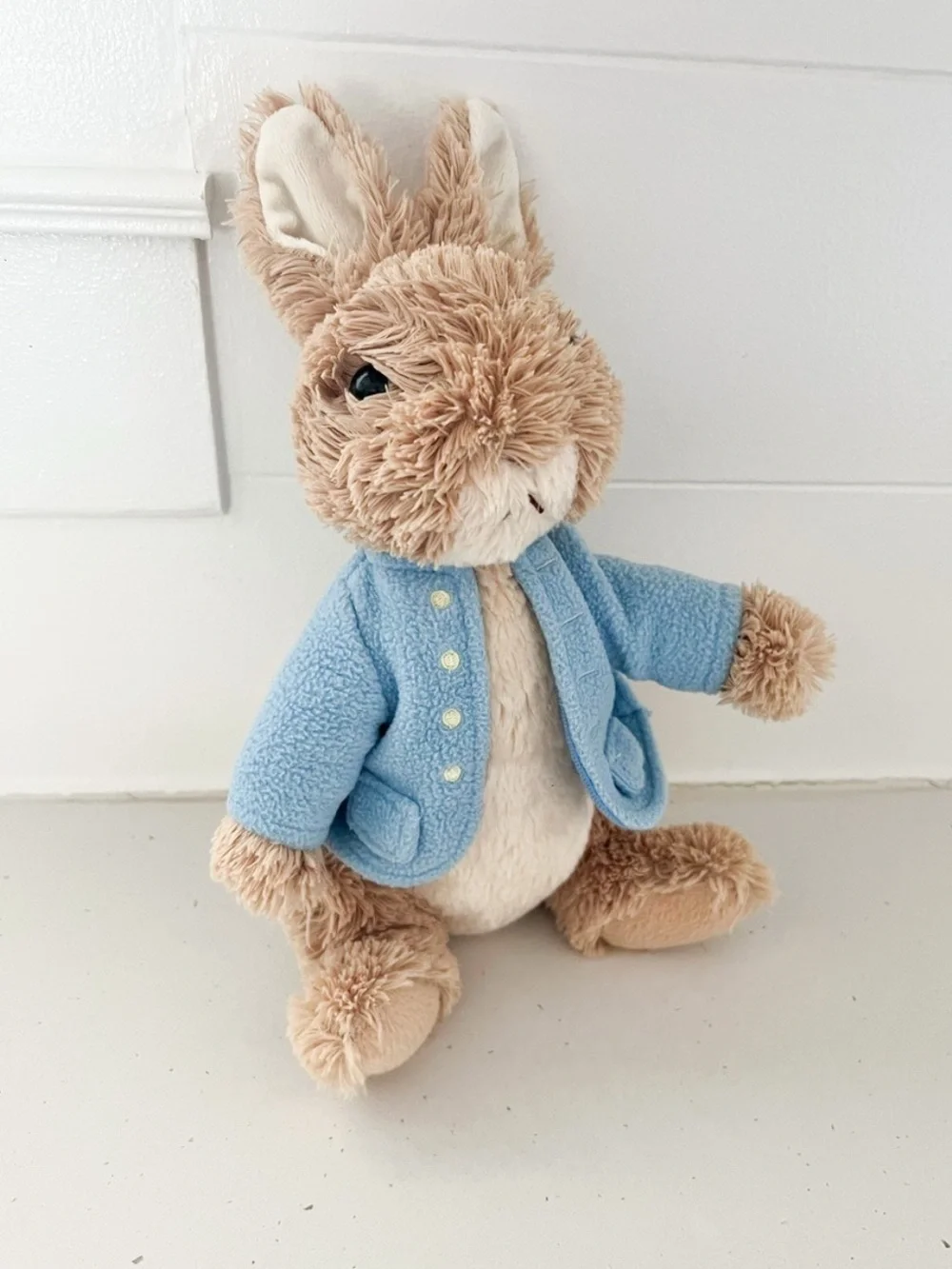 Peter Rabbit Plush in Blue Jacket Beatrix Potter Stuffed Bunny 12”